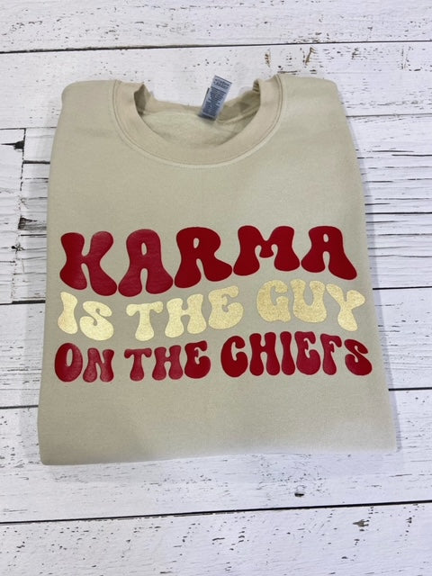Karma Is The Guy On The Chiefs Crewneck